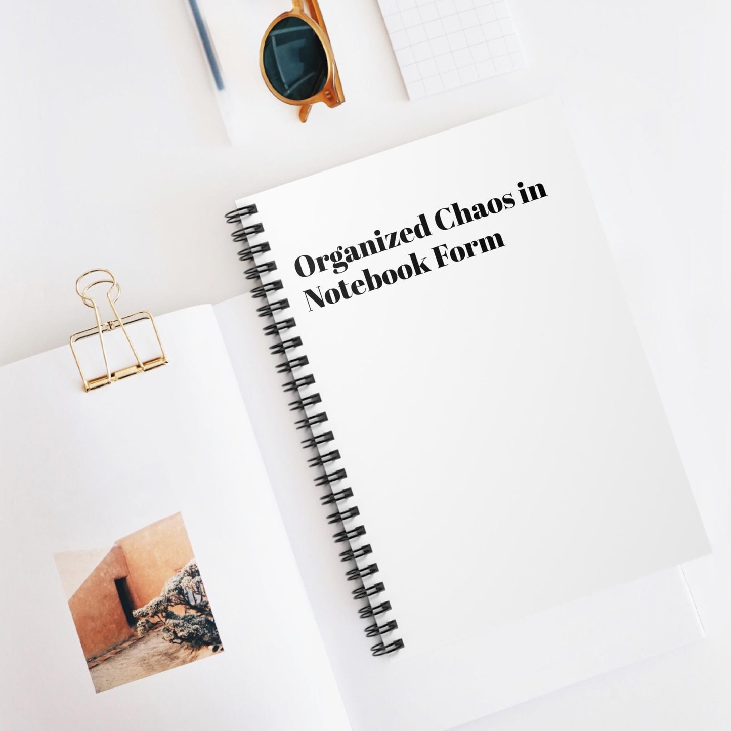 Personalized Spiral Notebook - Organized Chaos in Notebook Form, Ideal for Journaling, Note-taking, Gift for Students, Creative Writing,